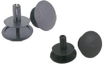 Grampo Plástico Macho e fêma preto e cinza