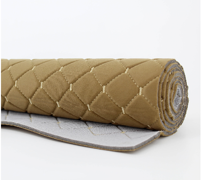 Veludo Diamante - Caramelo com Bege Natural