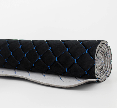 Veludo Diamante - Preto com Azul