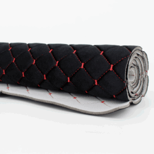 Veludo Diamante - Preto com Vermelho