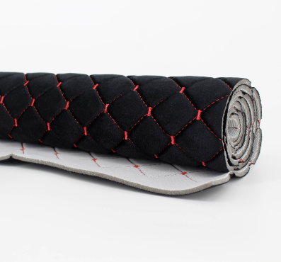 Veludo Diamante - Preto com Vermelho