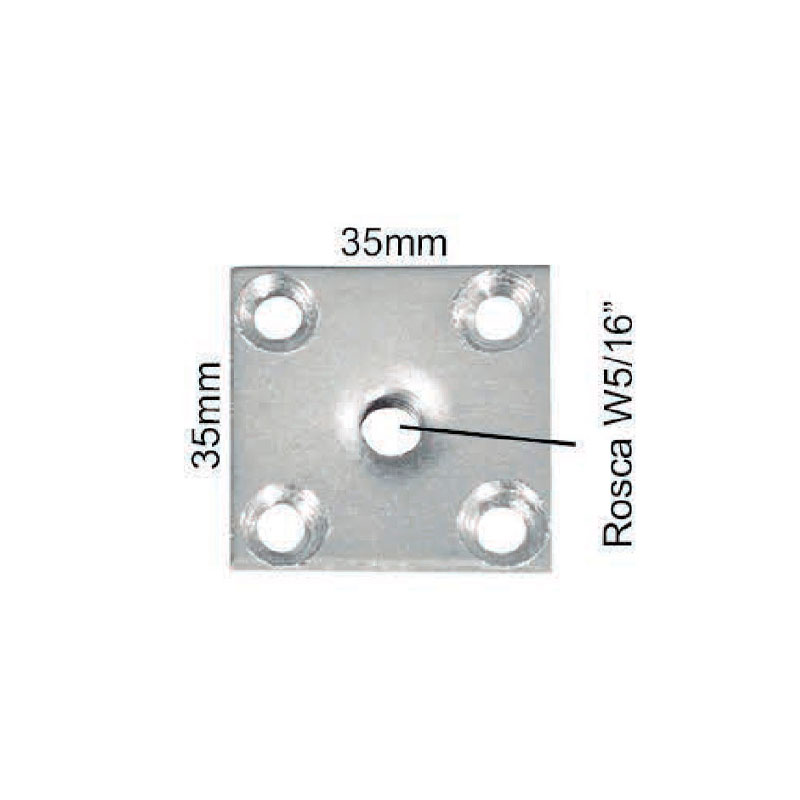 Suporte Chapa Reta para Pé
